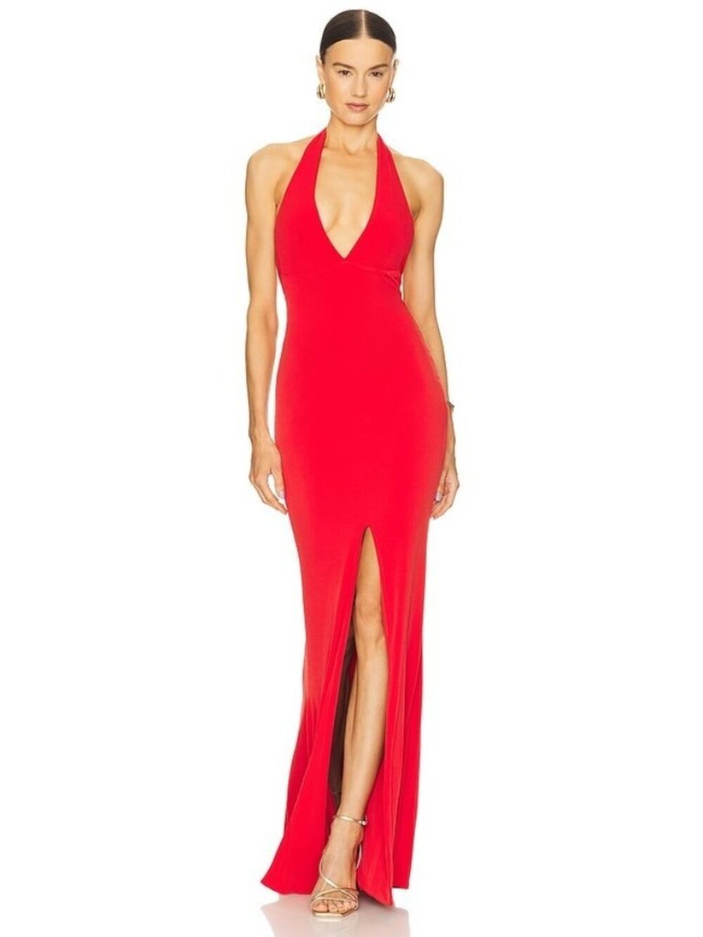 Nookie Illegal Halter Gown in Red Long